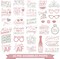 Fully Assembled Bachelorette Photo Booth Props - Set of 32 - Rose Gold, Pink, & Silver Signs, Wedding Bridal Shower Bachelorette Party Supplies & Decorations with Real Glitter